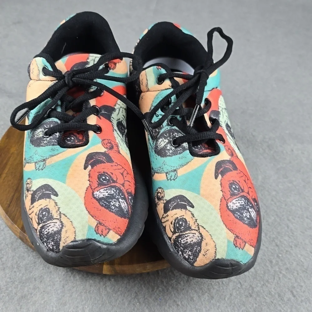 Groove bag pug, pop art sneakers.Women's size 8.5